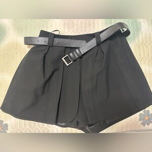 Black Women's Shorts with Belt